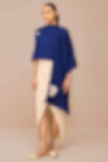 Indigo Silk Floral Scarf by AMPM at Pernia's Pop Up Shop