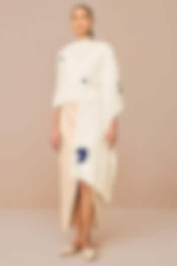 Ivory Silk Floral Scarf by AMPM at Pernia's Pop Up Shop