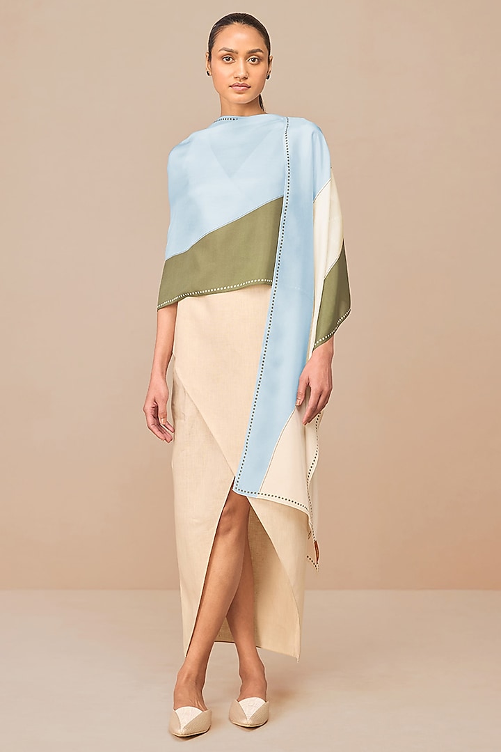 Ivory Pure Silk Scarf by AMPM at Pernia's Pop Up Shop
