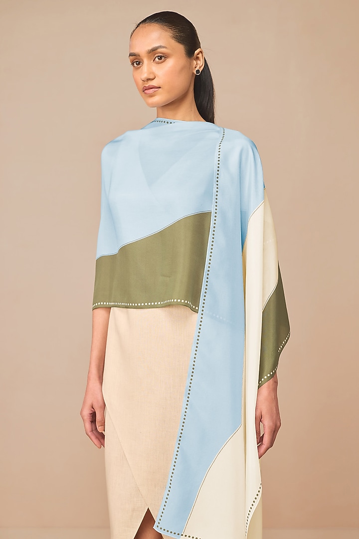 Ivory Pure Silk Scarf by AMPM at Pernia's Pop Up Shop