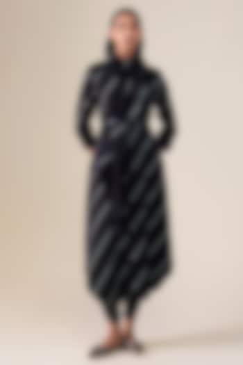 Black Satin Organza Tunic Set by AMPM at Pernia's Pop Up Shop