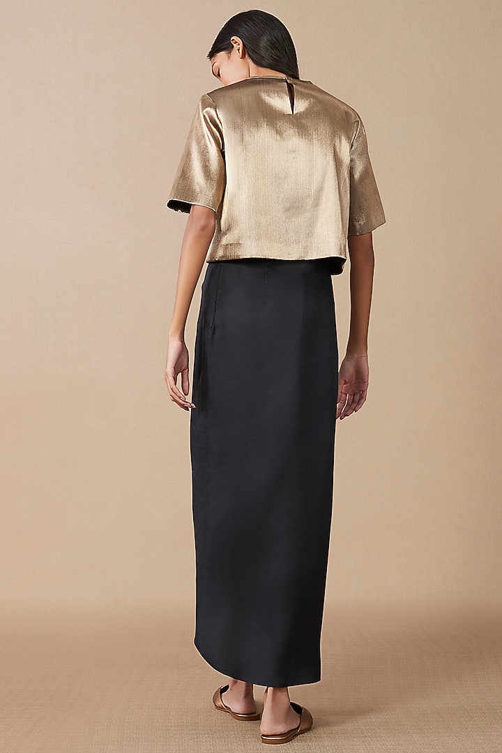 Metallic Gold Brocade Top by AMPM at Pernia's Pop Up Shop