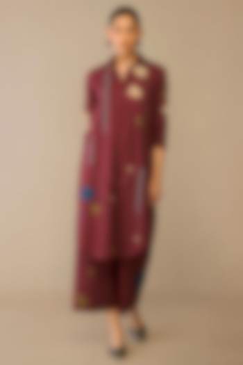 Earthy Red Cotton Tunic Set by AMPM at Pernia's Pop Up Shop