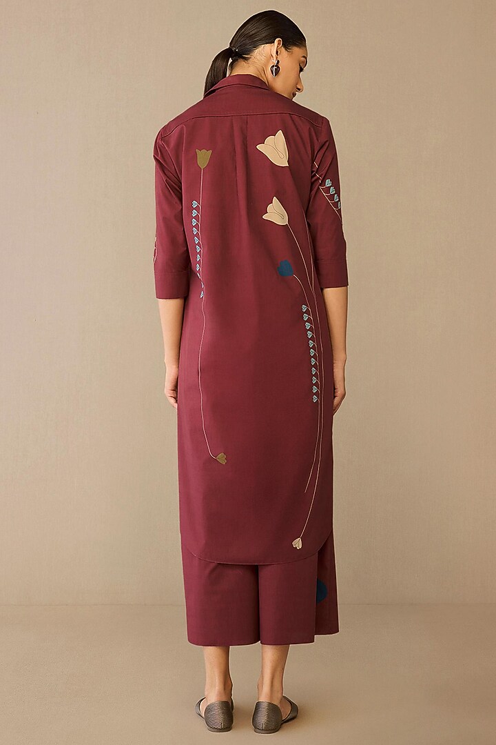 Earthy Red Cotton Tunic Set by AMPM at Pernia's Pop Up Shop