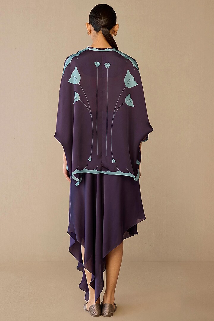 Purple Taupe Satin Organza Skirt Set by AMPM at Pernia's Pop Up Shop