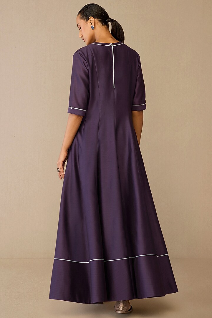 Purple Chanderi Kurta Set by AMPM at Pernia's Pop Up Shop