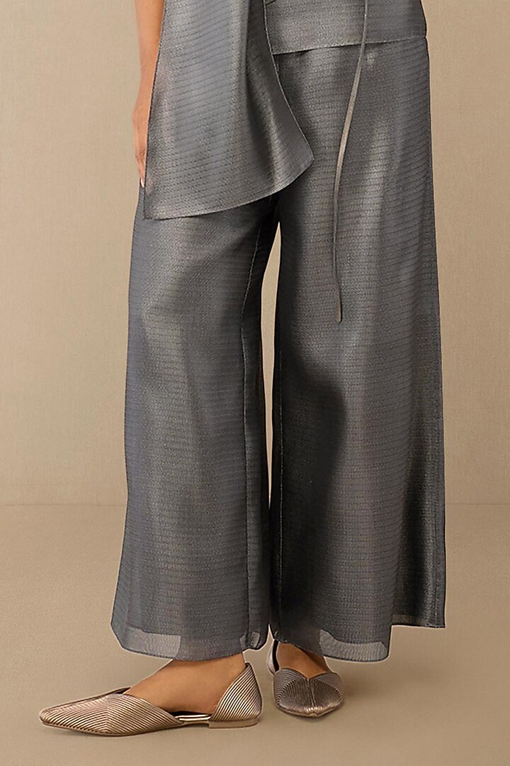 Grey Metallic Pant Set by AMPM at Pernia's Pop Up Shop