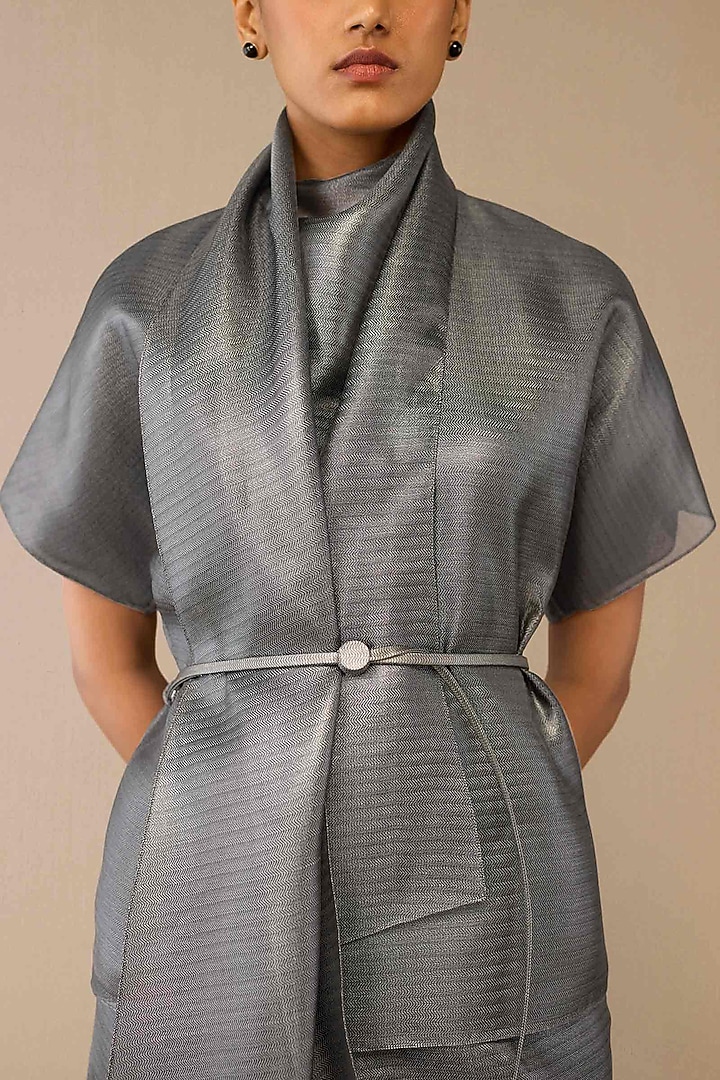 Grey Metallic Pant Set by AMPM at Pernia's Pop Up Shop