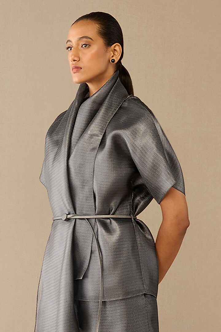 Grey Metallic Pant Set by AMPM at Pernia's Pop Up Shop