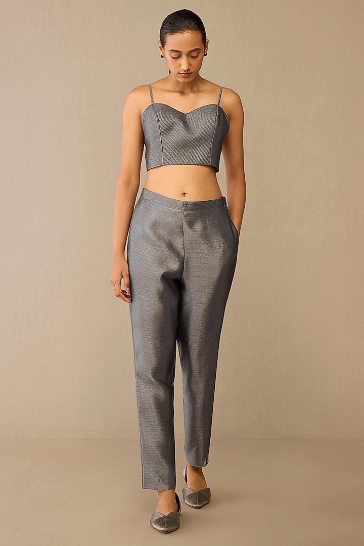 Grey Metallic Cape Set by AMPM at Pernia's Pop Up Shop