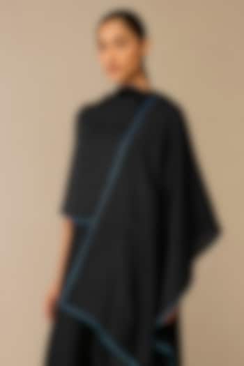Black Cotton Silk Scarf by AMPM at Pernia's Pop Up Shop