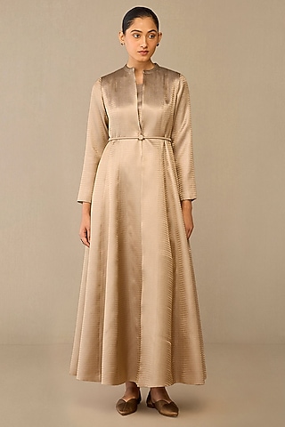 Gold Metallic Jacket Set by AMPM