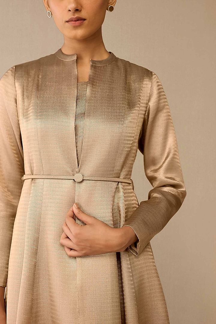 Gold Metallic Jacket Set by AMPM at Pernia's Pop Up Shop