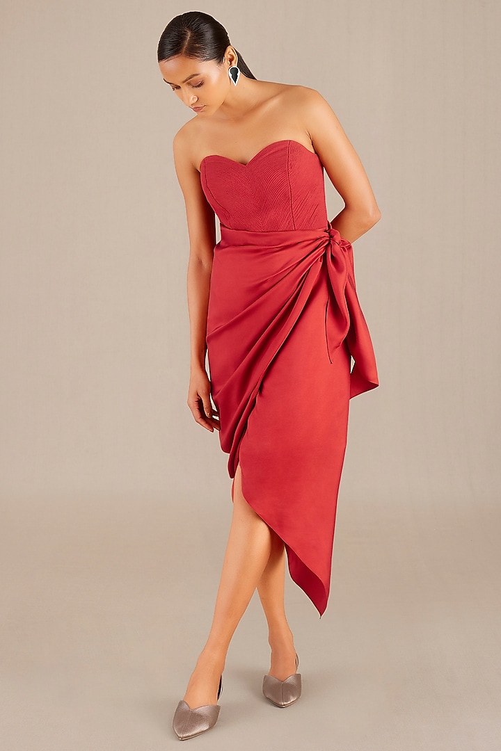 Redwood Viscose Knotted Vacation Dress by AMPM at Pernia's Pop Up Shop