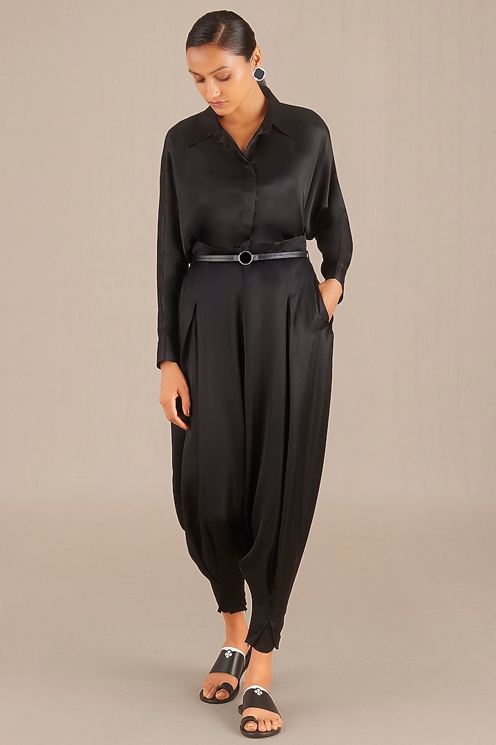 Black Viscose Co-Ord Set by AMPM at Pernia's Pop Up Shop