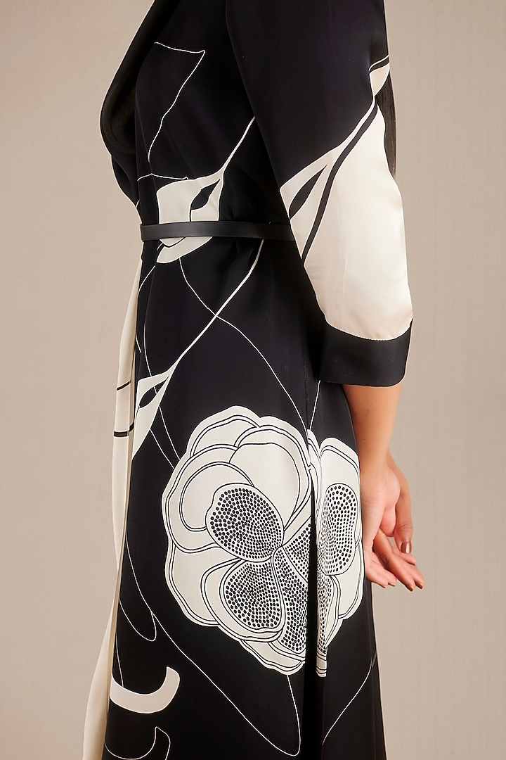 Black & White Organza Satin Tunic Set by AMPM at Pernia's Pop Up Shop