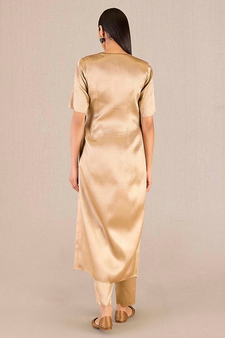 Metallic Gold Brocade Tunic Set by AMPM at Pernia's Pop Up Shop