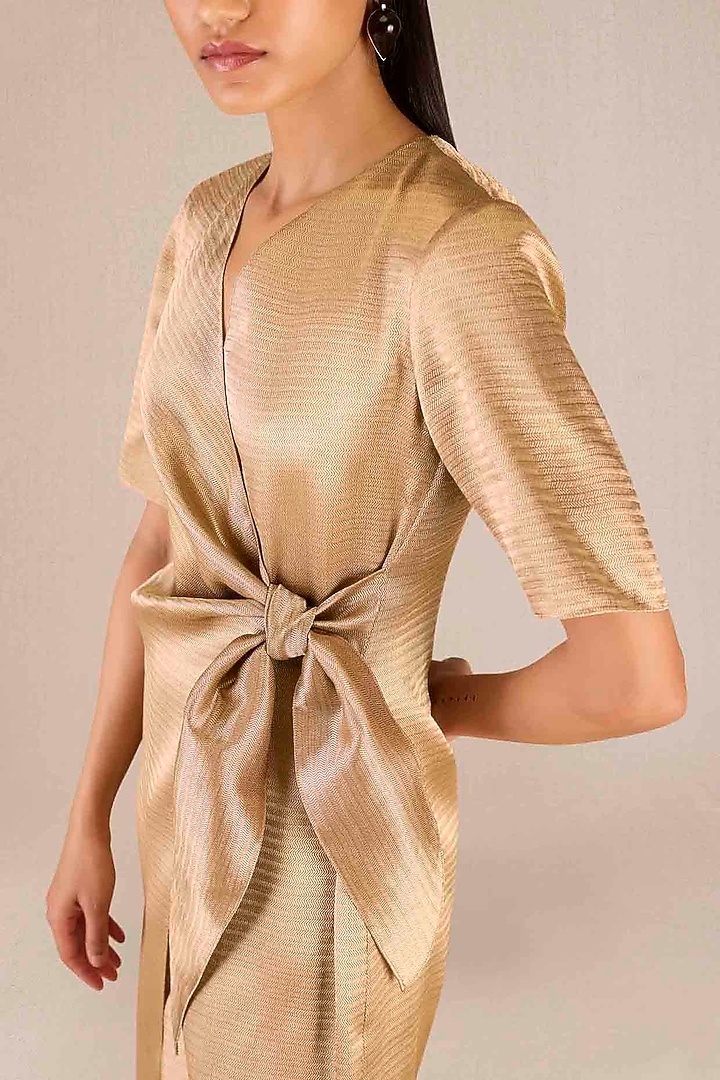 Metallic Gold Brocade Tunic Set by AMPM at Pernia's Pop Up Shop