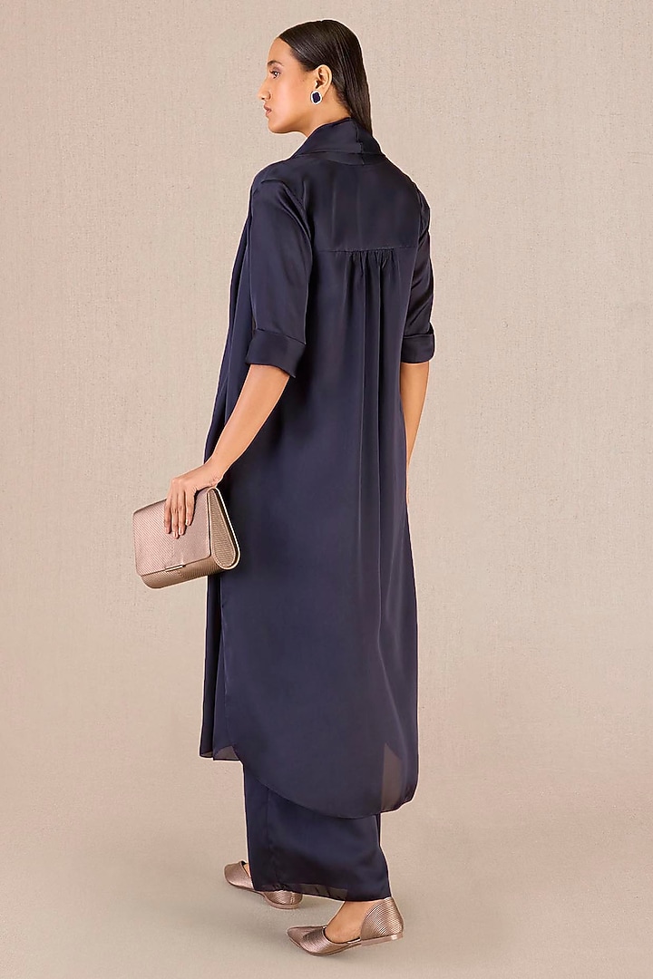 Dark Purple Organza Satin Co-Ord Set by AMPM at Pernia's Pop Up Shop