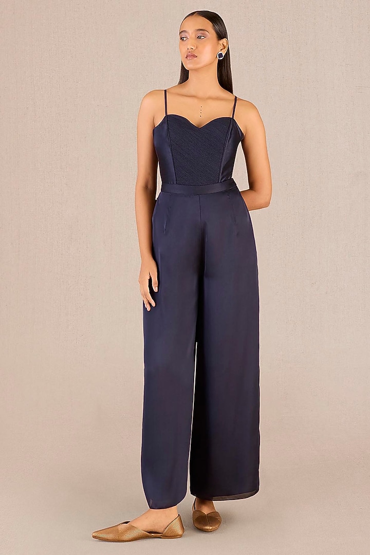 Dark Purple Organza Satin Co-Ord Set by AMPM at Pernia's Pop Up Shop