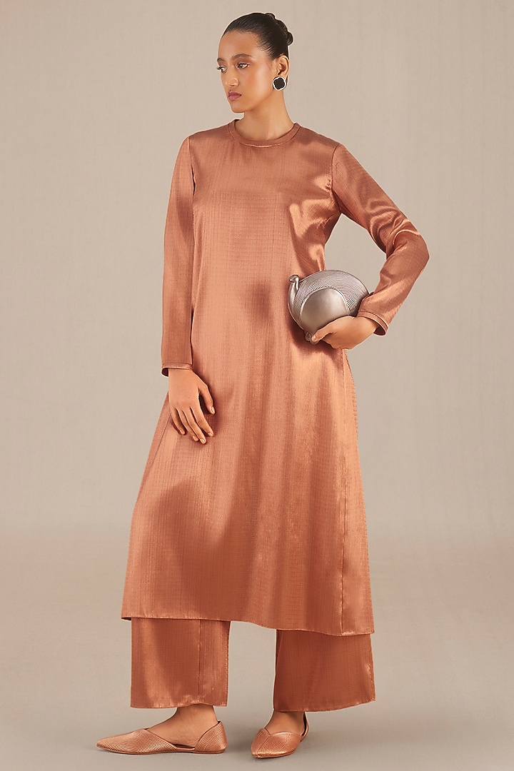 Metallic-Copper Brocade Tunic Set by AMPM at Pernia's Pop Up Shop