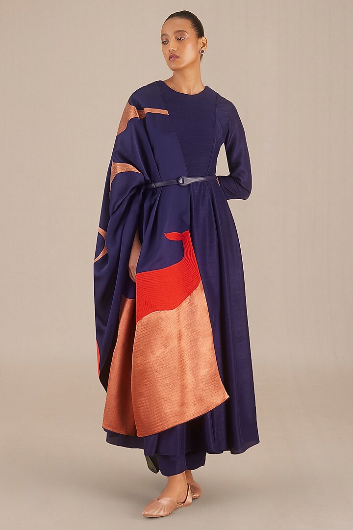 Deep Purple Silk Tunic Set by AMPM at Pernia's Pop Up Shop