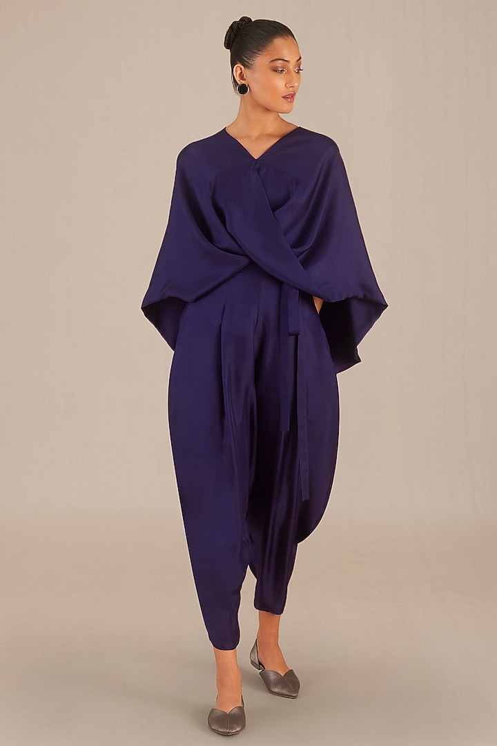 Deep Purple Silk Co-Ord Set by AMPM at Pernia's Pop Up Shop