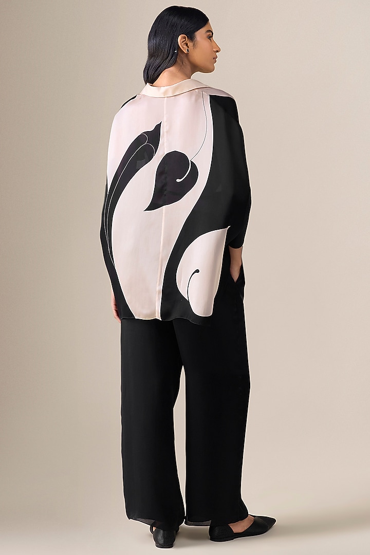 Black & Ivory Satin Organza Co-Ord Set by AMPM at Pernia's Pop Up Shop