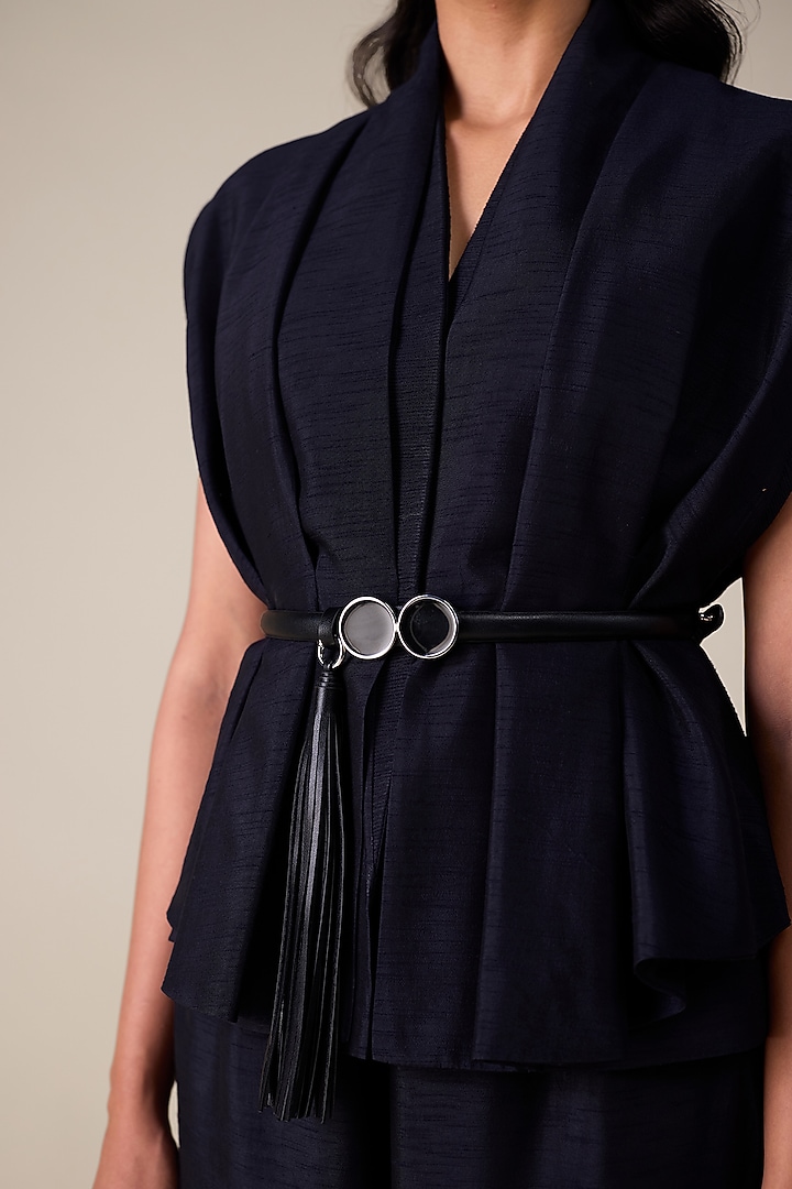Black Raw Silk Co-Ord Set by AMPM at Pernia's Pop Up Shop