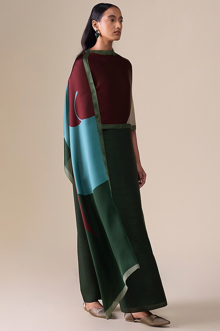 Multi-Colored Satin Organza Scarf by AMPM at Pernia's Pop Up Shop