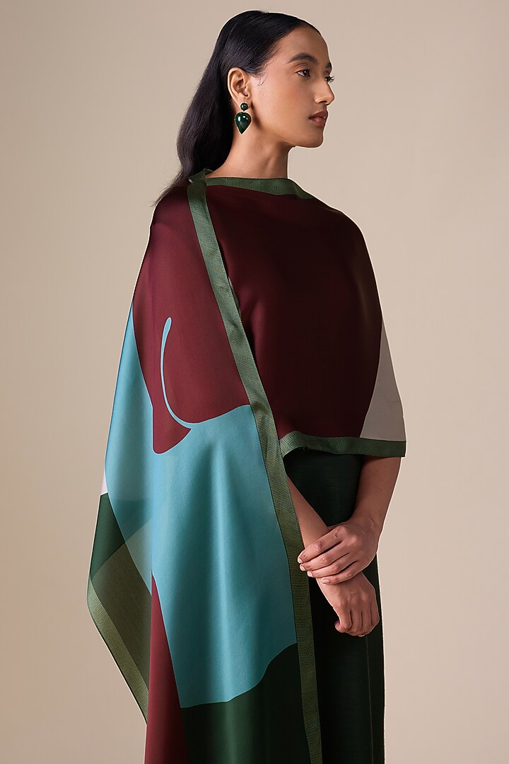 Multi-Colored Satin Organza Scarf by AMPM at Pernia's Pop Up Shop