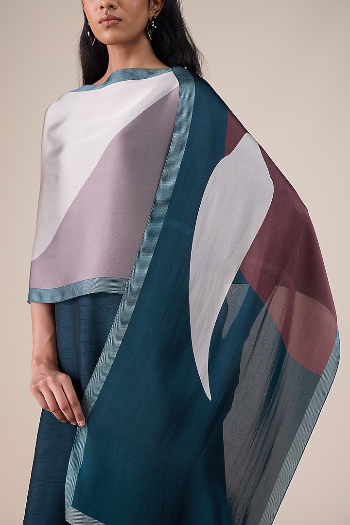 Multi-Colored Satin Organza Scarf by AMPM at Pernia's Pop Up Shop