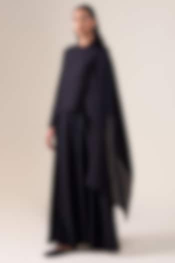 Black Satin Organza Scarf by AMPM at Pernia's Pop Up Shop