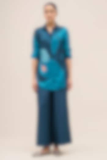 Navy Silk Co-Ord Set by AMPM at Pernia's Pop Up Shop