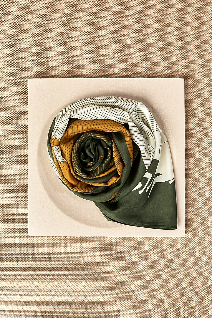 Green Printed Scarf by AMPM at Pernia's Pop Up Shop