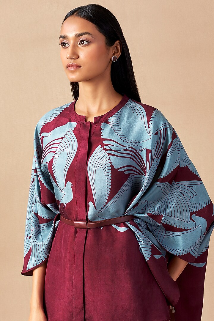 Purple Printed Kaftan Set by AMPM at Pernia's Pop Up Shop