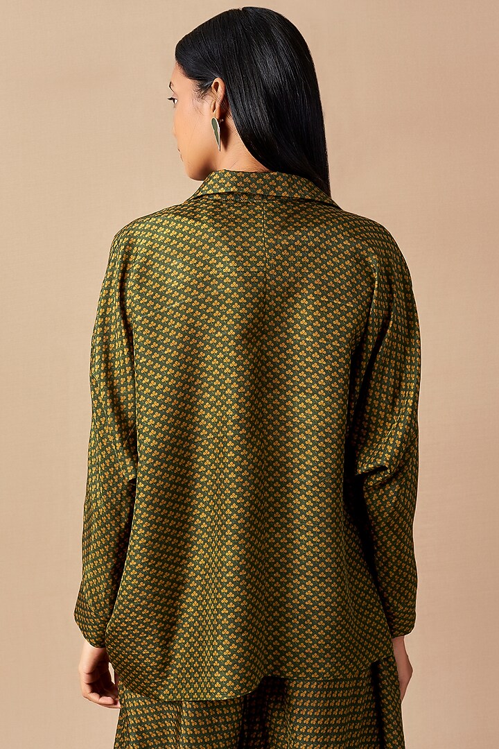 Green Printed Shirt by AMPM at Pernia's Pop Up Shop