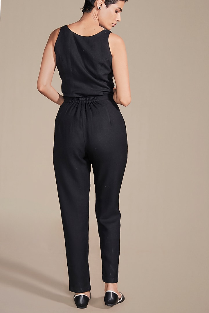 Black Woolen Pants Design by AMPM at Pernia's Pop Up Shop 2024