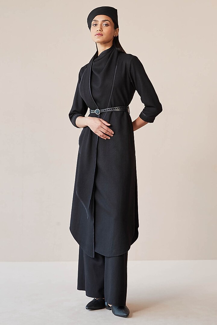 Black Wool Tunic Set by AMPM at Pernia's Pop Up Shop