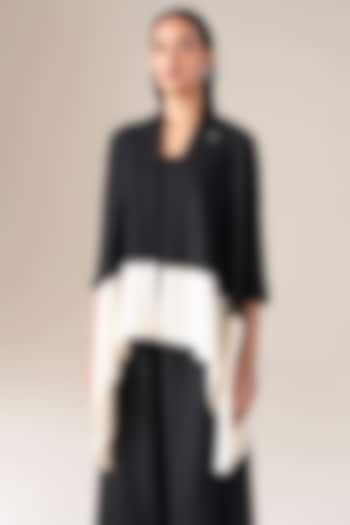 Black Wool Throw Jacket by AMPM at Pernia's Pop Up Shop