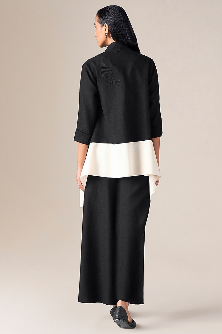 Black Wool Throw Jacket by AMPM at Pernia's Pop Up Shop