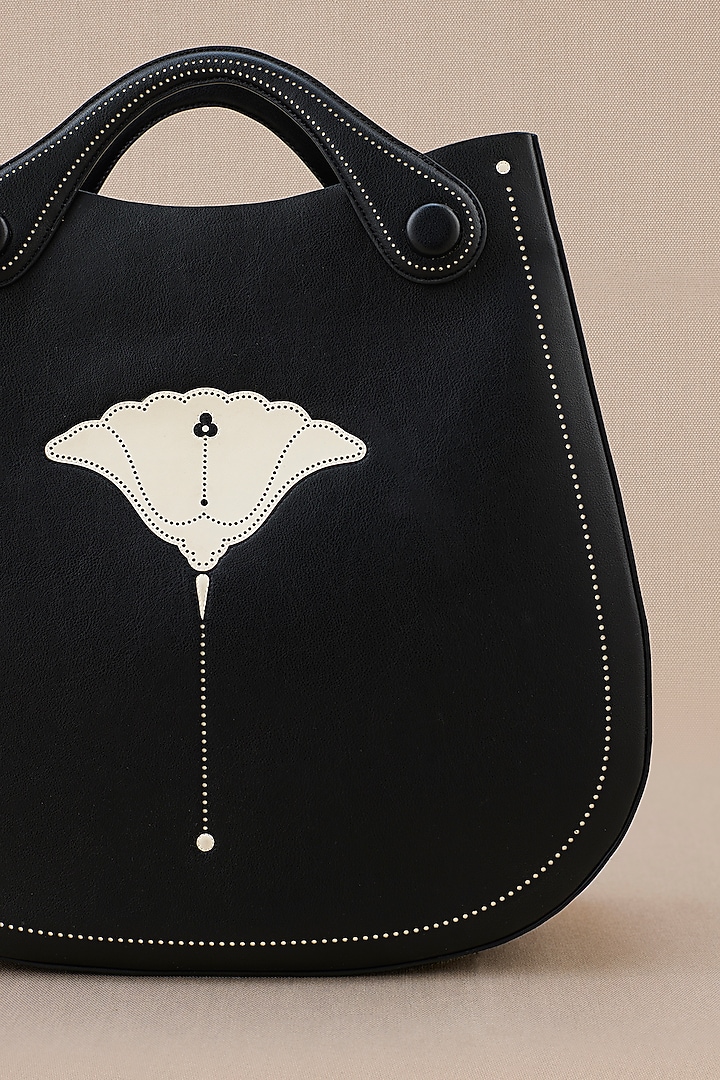 Judy Black Faux Leather Tote Bag by AMPM Accessories at Pernia's Pop Up Shop