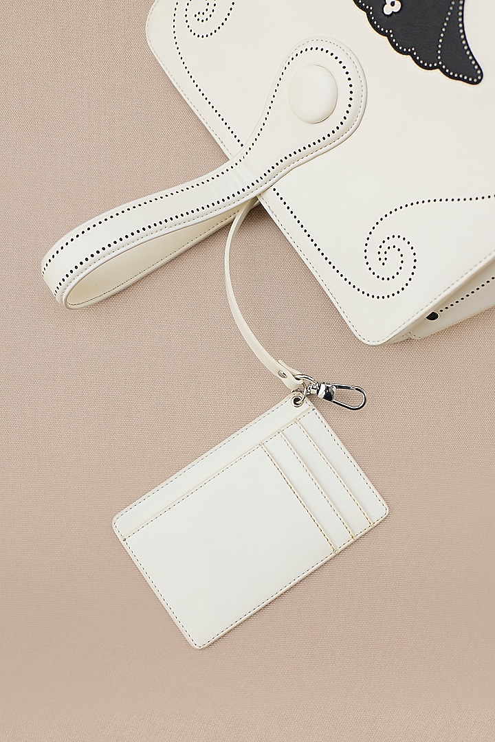 Ivory Faux Leather Bucket Bag by AMPM Accessories at Pernia's Pop Up Shop