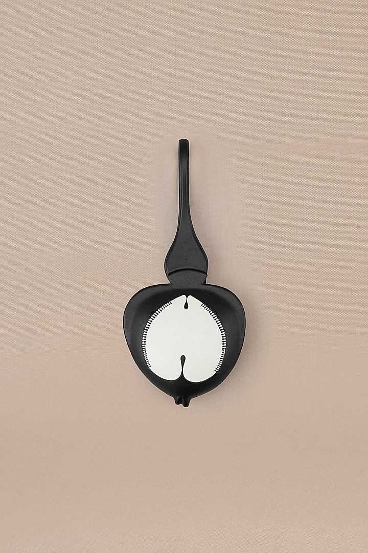 Black & Ivory Faux Leather Top Handle Bag by AMPM Accessories at Pernia's Pop Up Shop