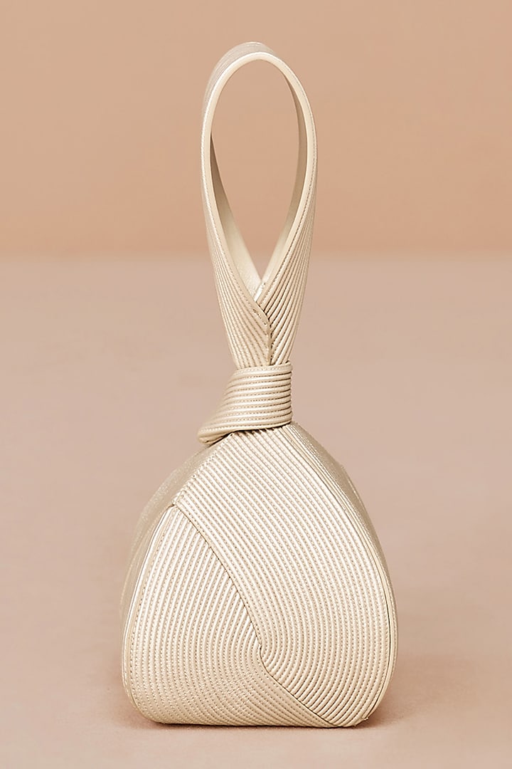 Metallic Pearl Faux Leather Handbag by AMPM Accessories at Pernia's Pop Up Shop