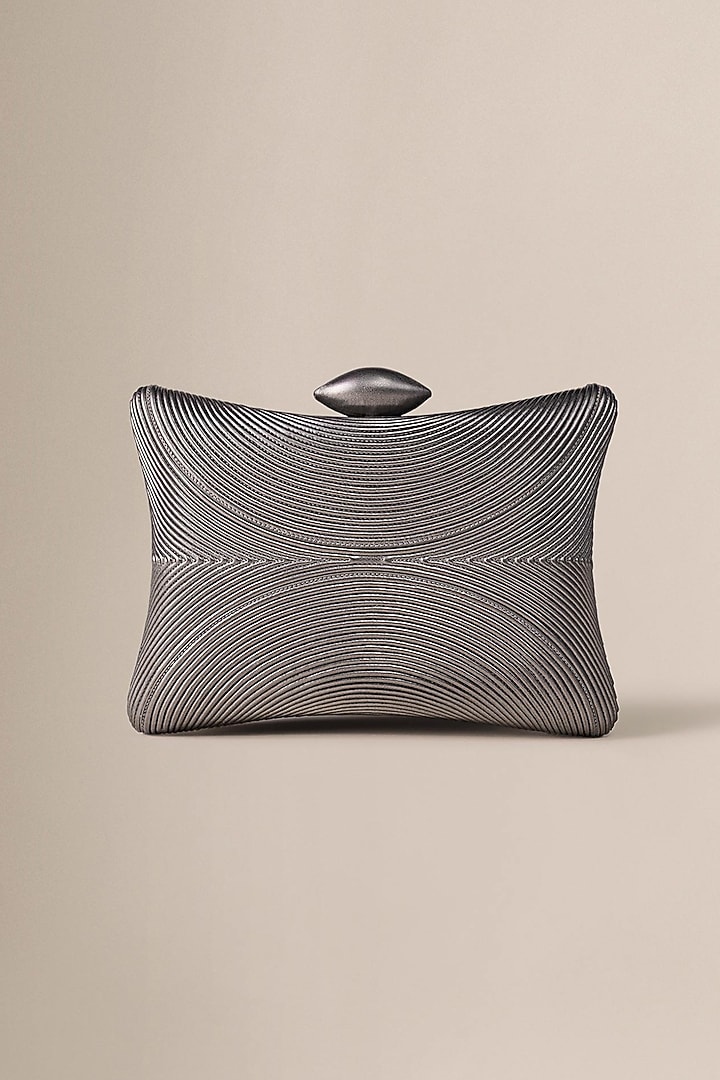 Metallic PU & Faux Leather Embossed Clutch by AMPM Accessories at Pernia's Pop Up Shop