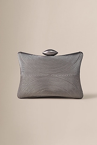 Metallic PU & Faux Leather Embossed Clutch by AMPM Accessories