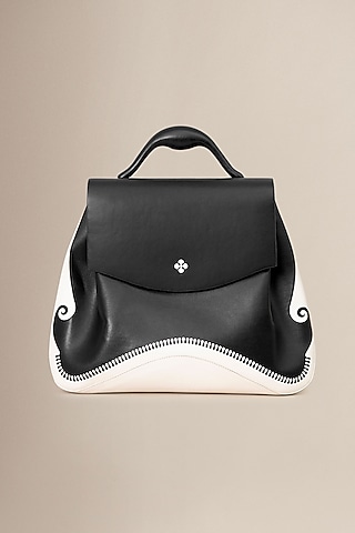 Black PU & Faux Leather Handbag by AMPM Accessories
