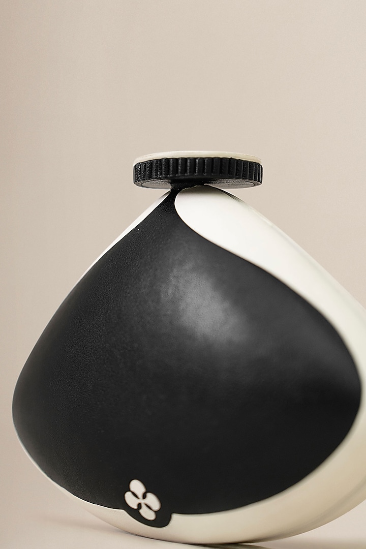 Black & Ivory Faux Leather Clutch by AMPM Accessories at Pernia's Pop Up Shop