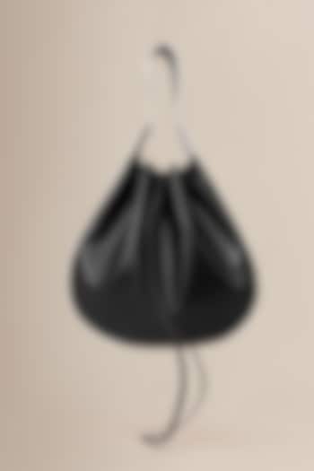 Black PU & Faux Leather Bucket Bag by AMPM Accessories at Pernia's Pop Up Shop